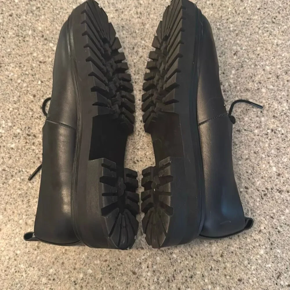 STEVE MADDEN Landon Black Lug Sole Ballet Platform Mary Jane